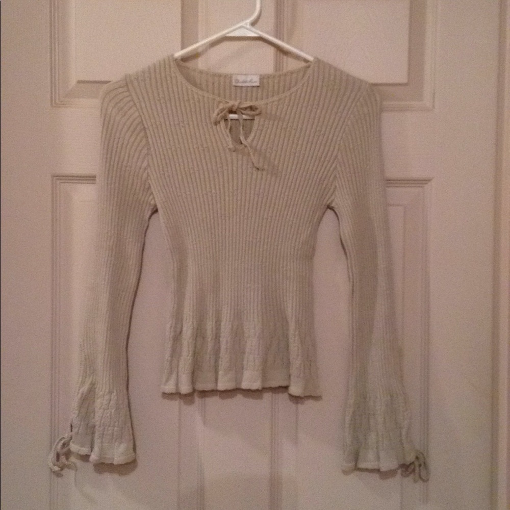 Beige Long Sleeve Sweater.